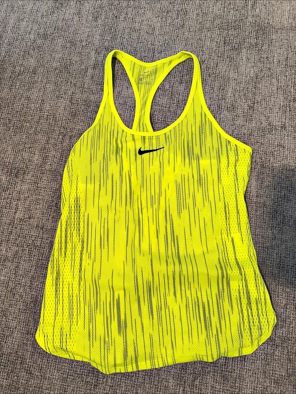 Nike Yellow Racerback Tank Size Medium Like New
